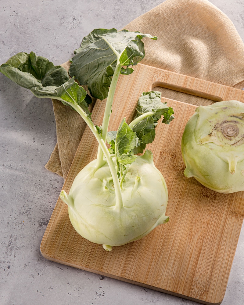 Dieses Bild zeigt die ganze Kohlrabi.