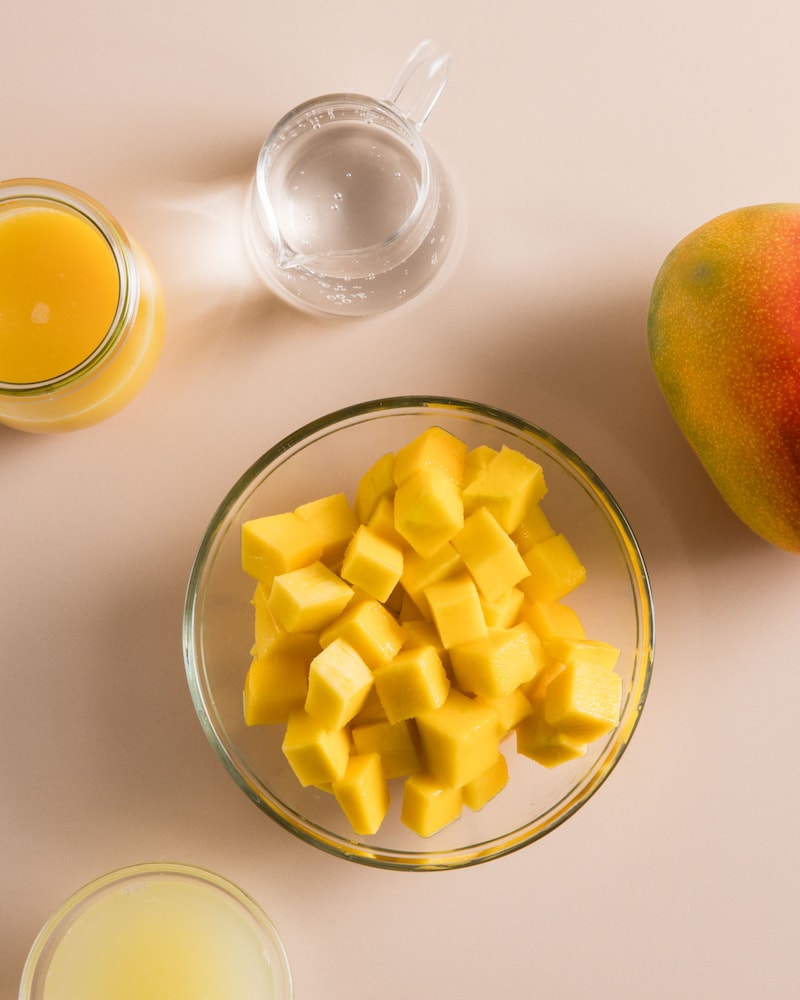 Dieses Bild zeigt die geschnittene Mango.
