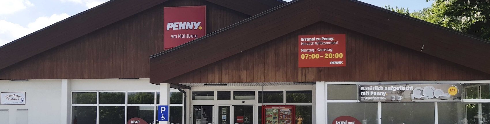 Sie sehen den Eingang vom Penny Markt in Marienberg Aeussere Annaberger Str. 15