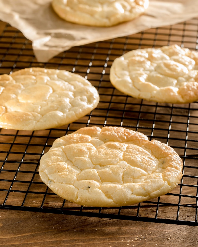 Auf diesem Bild siehst du unser fluffiges Cloud Bread.