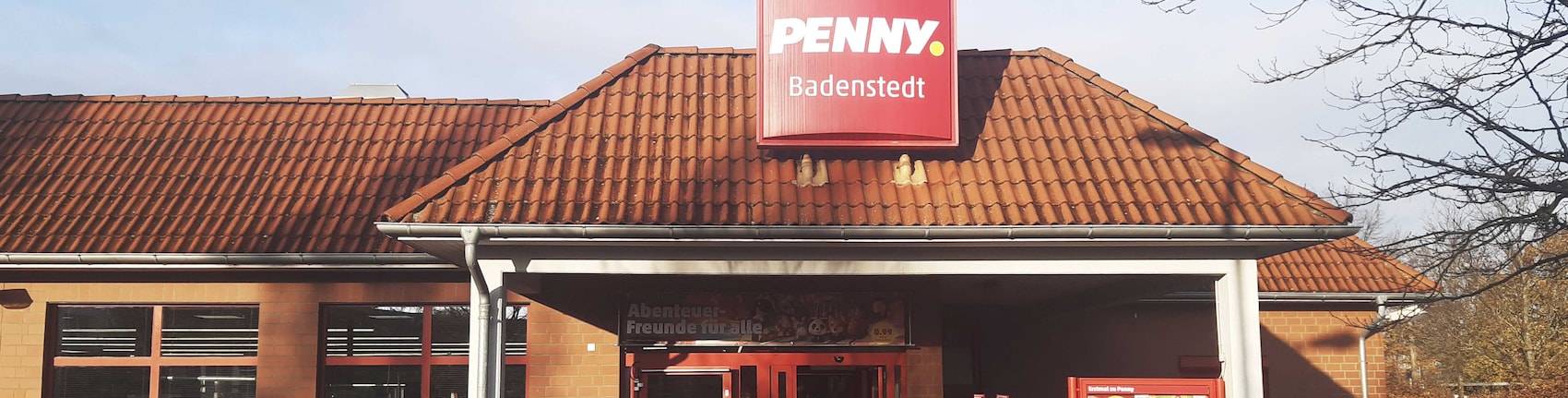 Sie sehen den Eingang vom Penny Markt in Hannover/Badenstedt, Lenther Chaussee 7