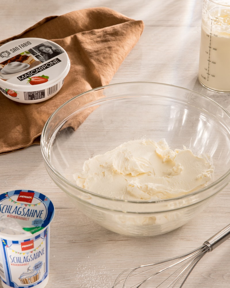 Dieses Bild zeigt die Sahne für unser Tiramisu.