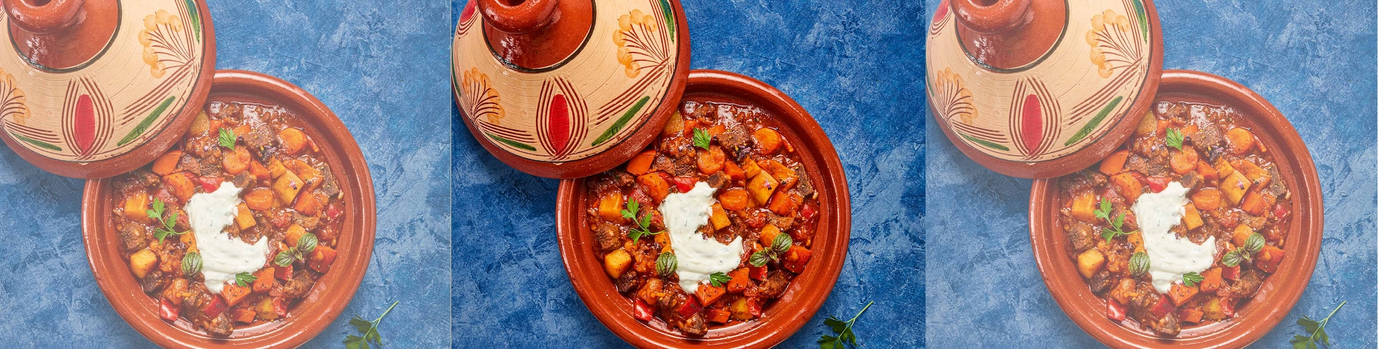 Dieses Bild zeigt die fertige Rinder-Tajine.