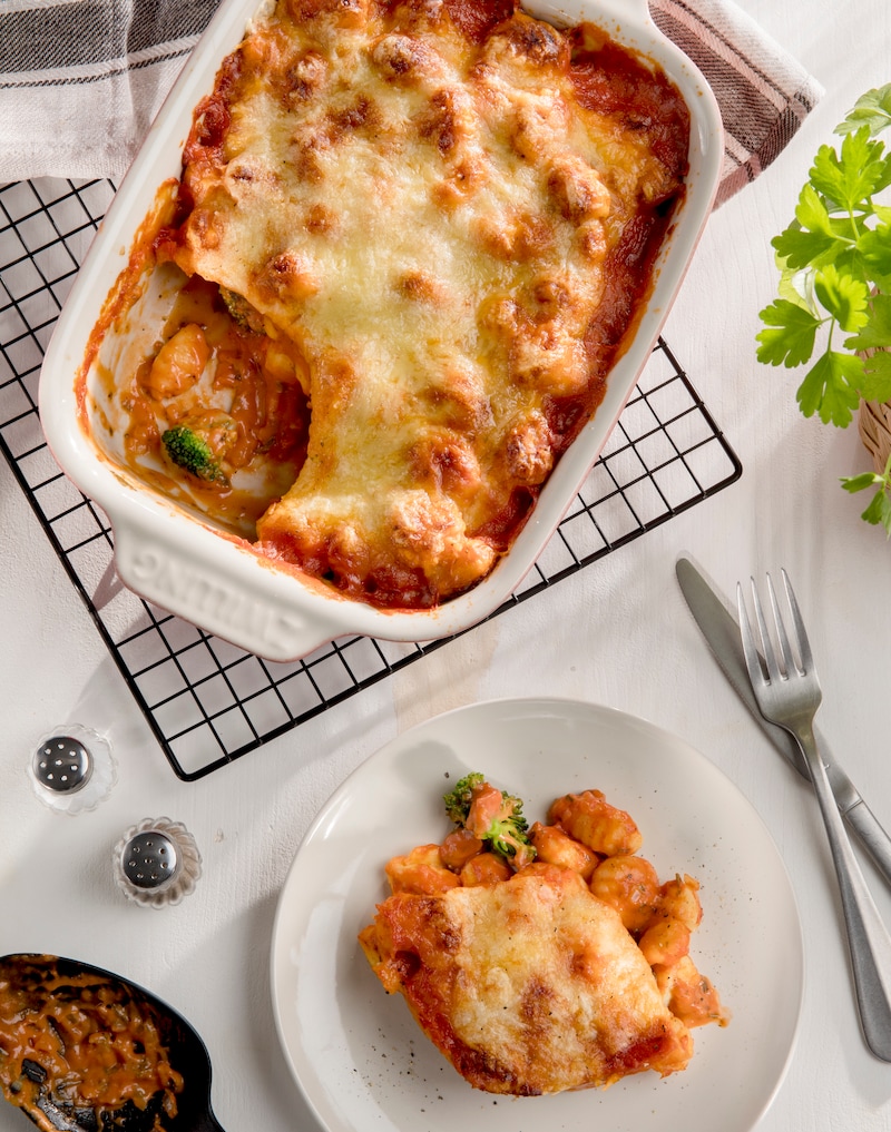 Dieses Bild zeigt unseren Gnocchi-Auflauf