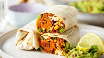 Burritos mit veganem Hack
