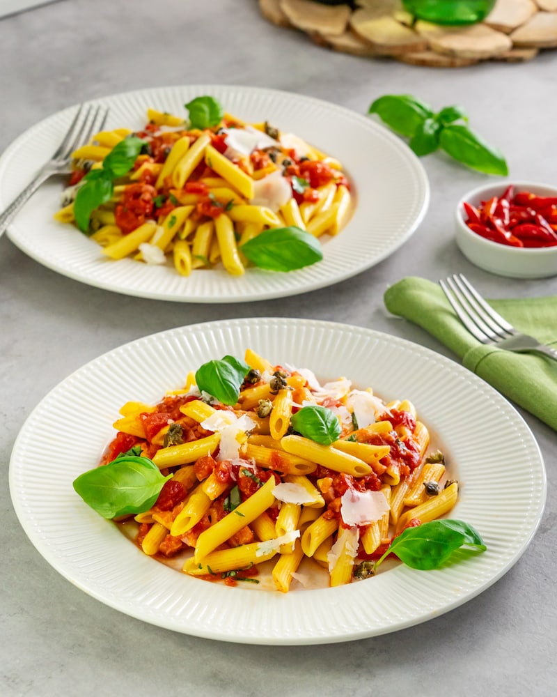 Dieses Bild zeigt die fertige Pasta.