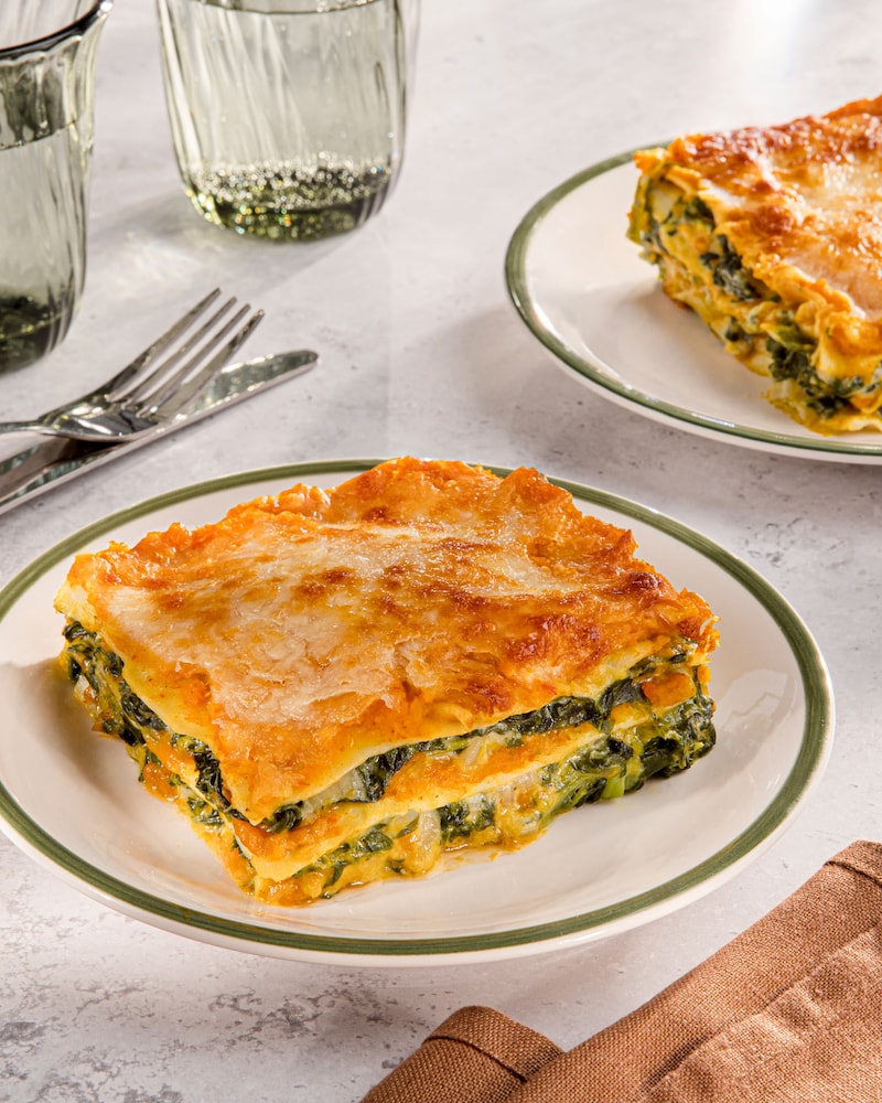 Dieses Bild zeigt die fertige Lasagne.