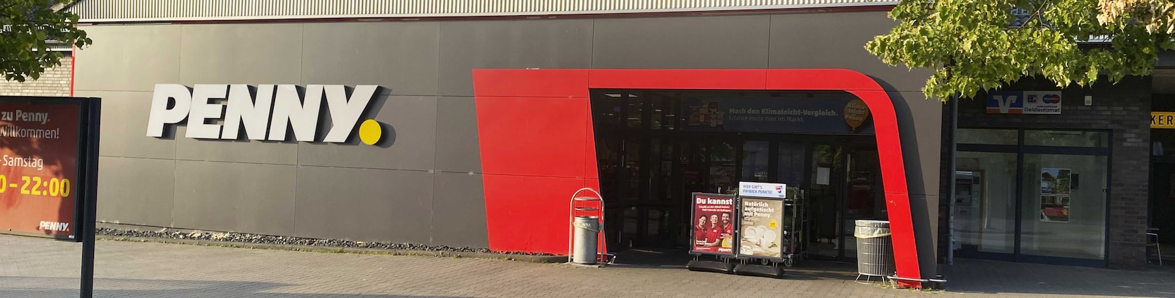 Sie sehen den Eingang vom Penny Markt in Hann. Münden, Wilhelmshaeuserstr. 43