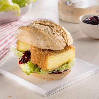 Dieses Bild zeigt unseren Camembert-Burger.
