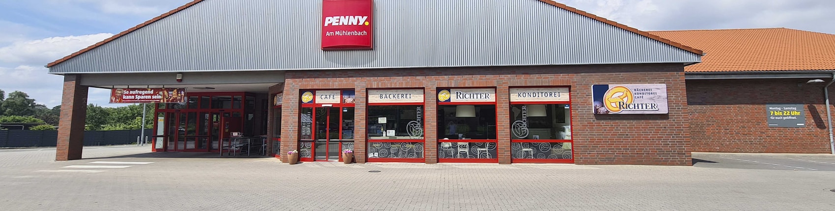 Sie sehen den Eingang vom Penny Markt in Himmelpforten, Muehlenstr. 36
