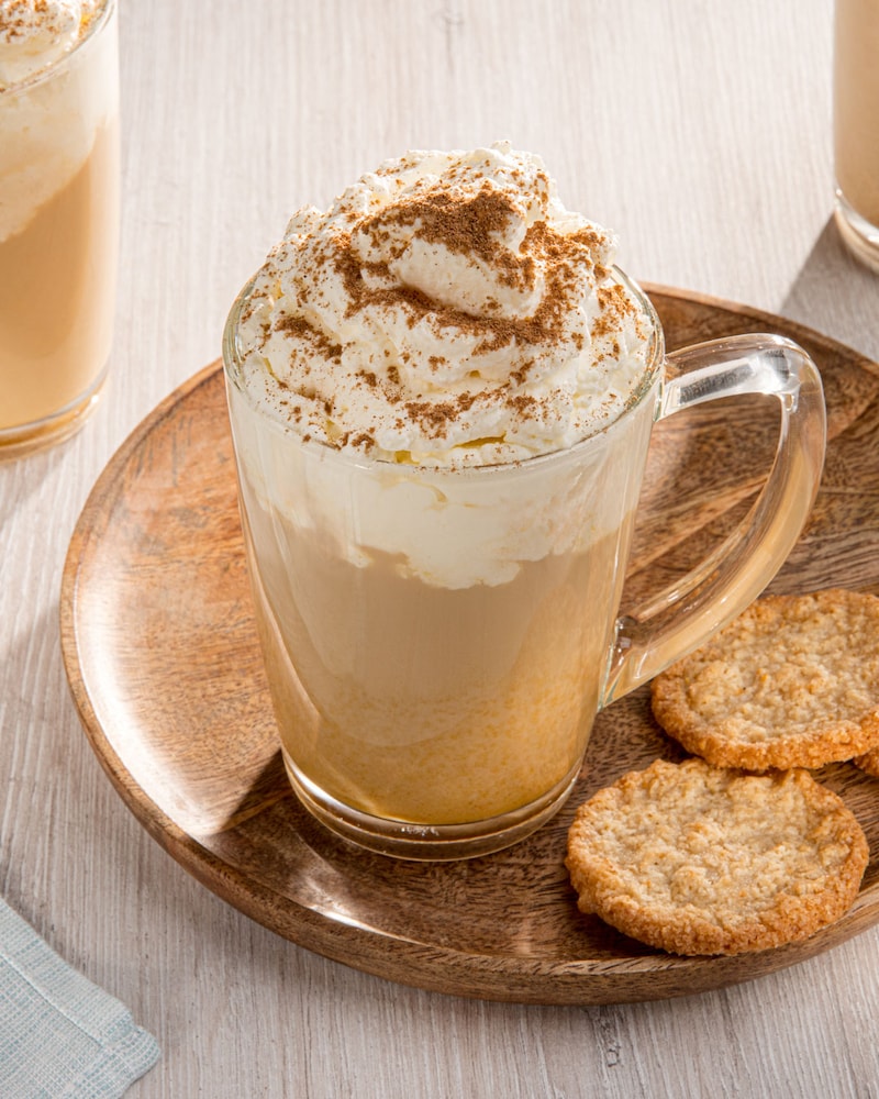 Dieses Bild zeigt den fertigen Pumpkin Spice Latte.