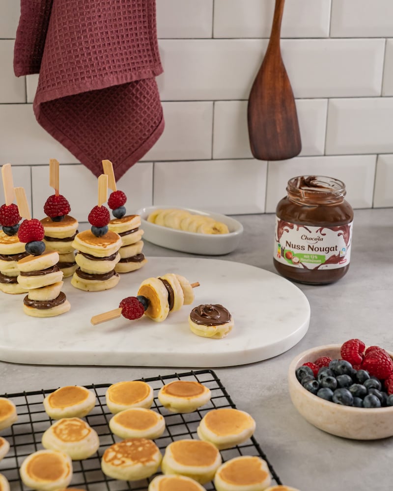 Dieses Bild zeigt die Pancakes abgekühlt werden.