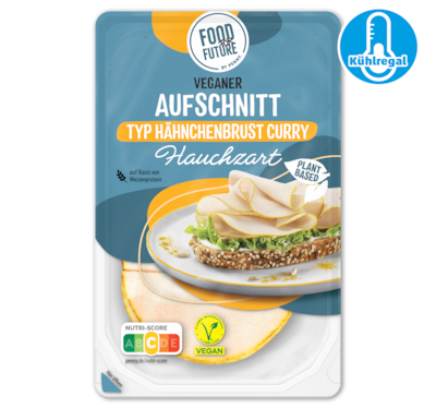 FOOD FOR FUTURE Veganer Aufschnitt Hähnchenbrust Curry