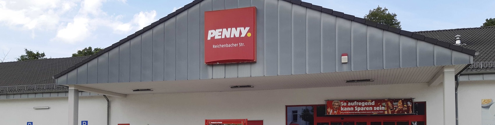 Sie sehen den Eingang vom Penny Markt in Zwickau Reichenbacher Str. 50