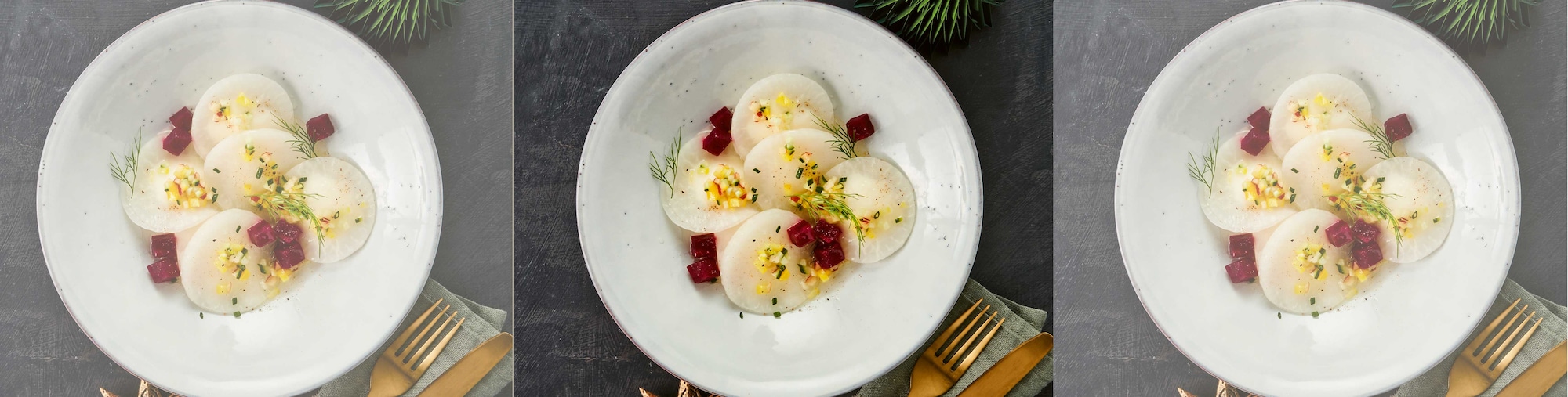 Dieses Bild zeigt die fertigen Kohlrabi Ravioli.