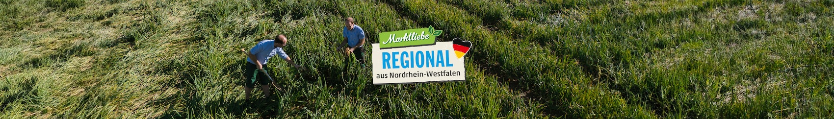 Das Markliebe Regional aus dem Südwesten Logo vor einem Rotkohlfeld