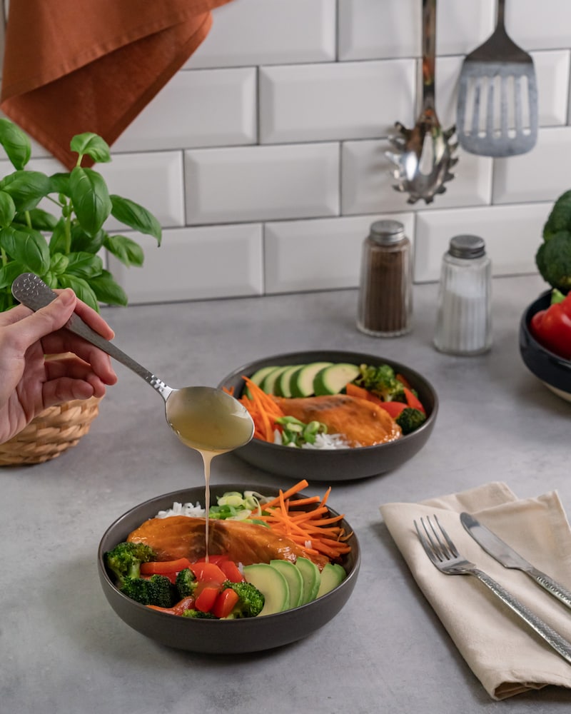 Dieses Bild zeigt wie die Bowl angerichtet wird.