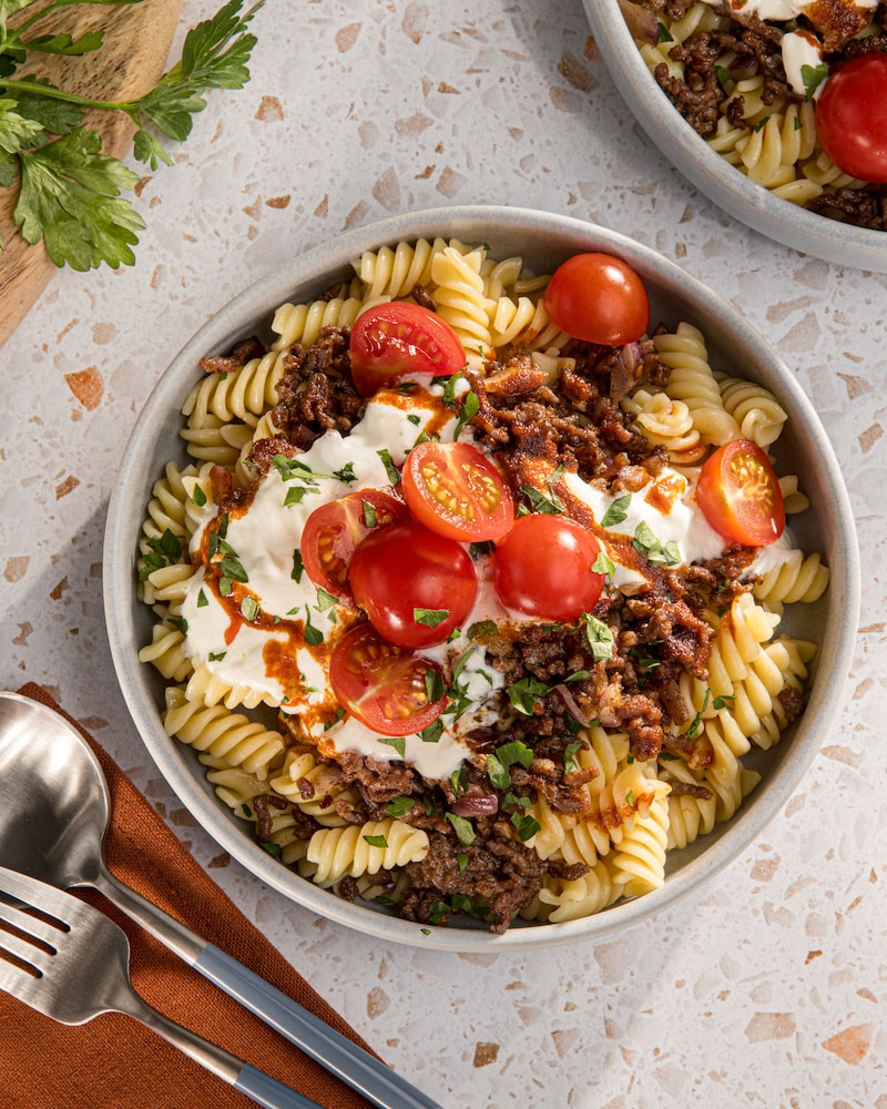 Dieses Bild zeigt die fertige Pasta.
