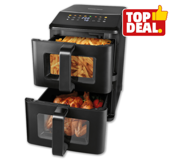GOURMETMAXX Doppelstock-Heißluftfritteuse*
