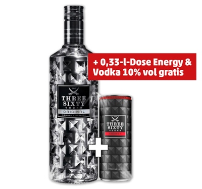 THREE SIXTY Vodka* für 9,99 € bei Penny (ab 31.12.)