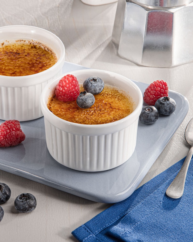 Dieses Bild zeigt die fertige Creme Brulee.