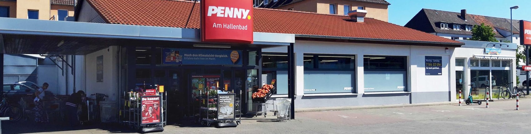Sie sehen den Eingang vom Penny Markt in Wolfsburg, Kleistraße 41-47