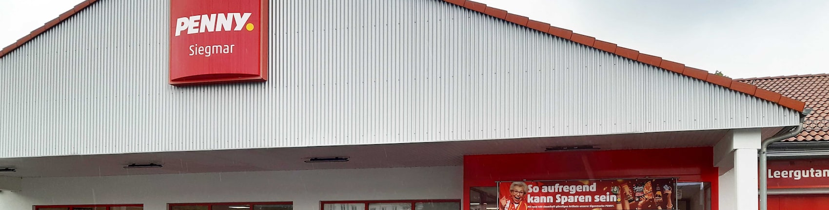 Sie sehen den Eingang vom Penny Markt in Chemnitz (Sachs) Zwickauer Str. 444-450