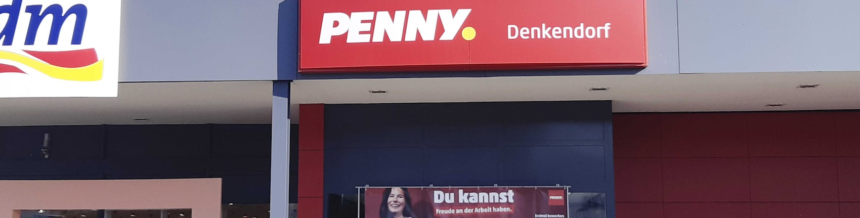 Sie sehen den Eingang vom Penny Markt in Denkendorf, Rechbergstr. 5