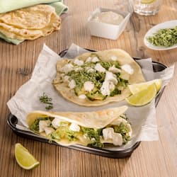 Dieses Bild zeigt die fertige Tortillarolle.