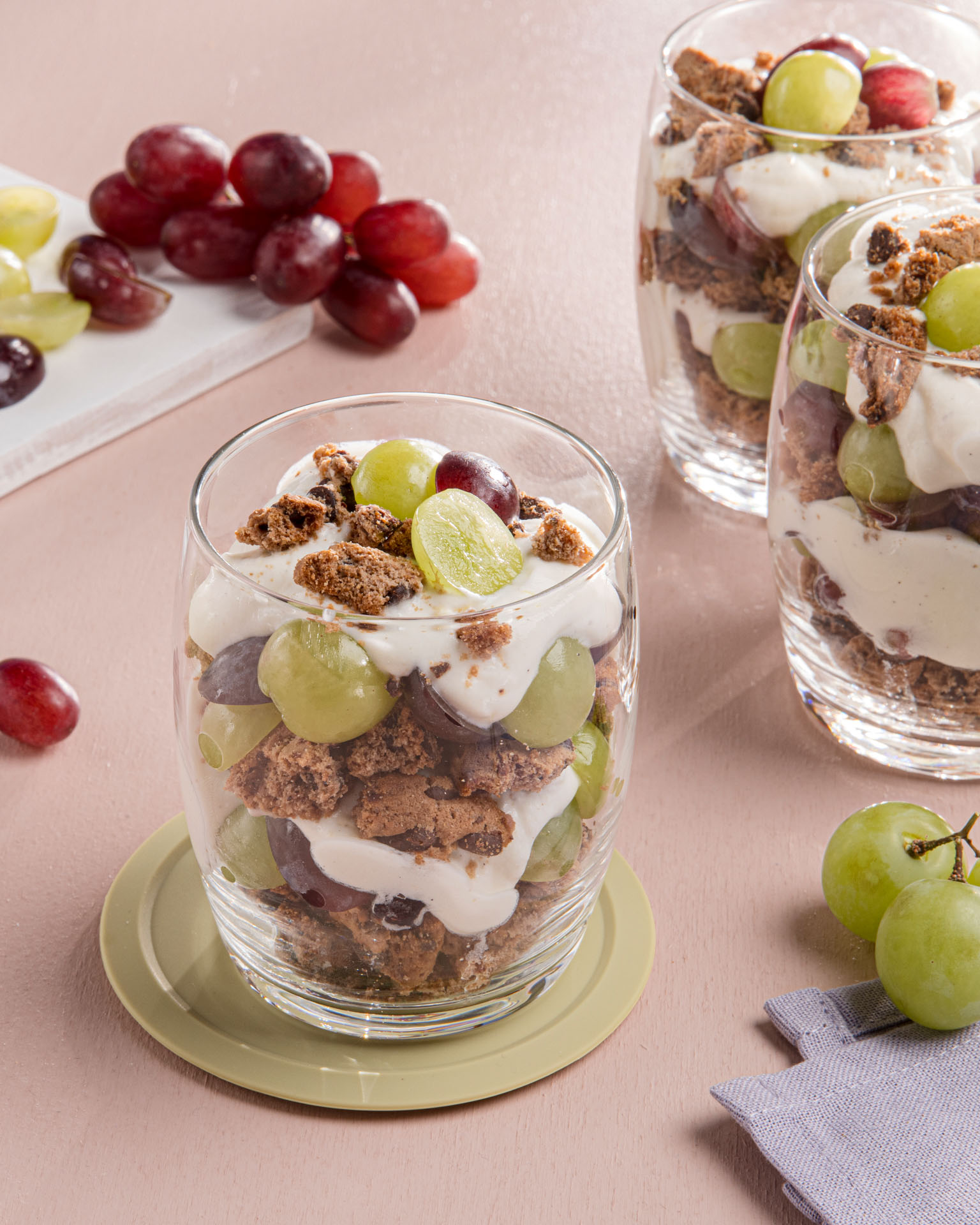 Einfaches Weintrauben Schichtdessert mit Cookies | PENNY.de