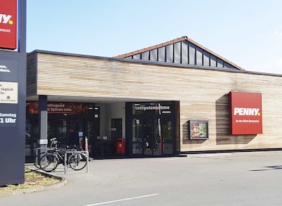 Sie sehen den Eingang vom Penny Markt in Lippstadt, Wiedenbrücker Str. 50