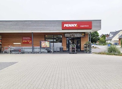 Sie sehen den Eingang vom Penny Markt in Ibbenbüren - Laggenbeck, Mettinger Str. 52