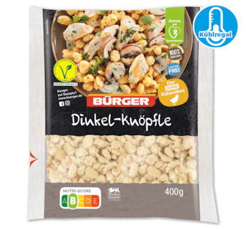 BÜRGER Dinkel-Knöpfle oder High Protein Spätzle*