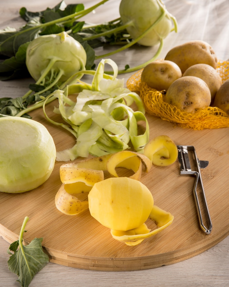 Dieses Bild zeigt Kohlrabi und Kartoffeln.