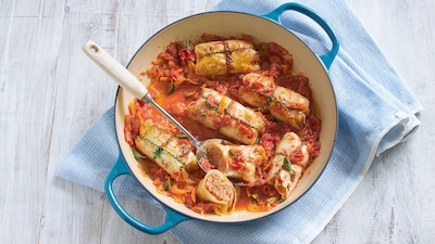 Kohlrouladen mit Räuchertofu-Füllung