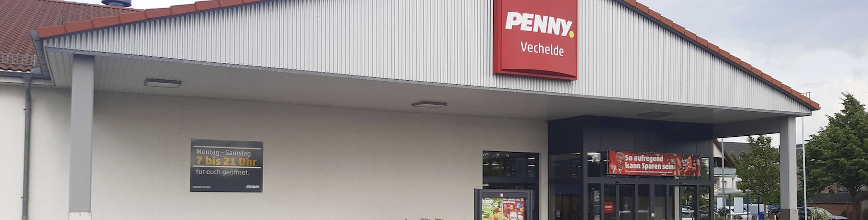 Sie sehen den Eingang vom Penny Markt in Vechelde, Bodelschwinghstr. 15