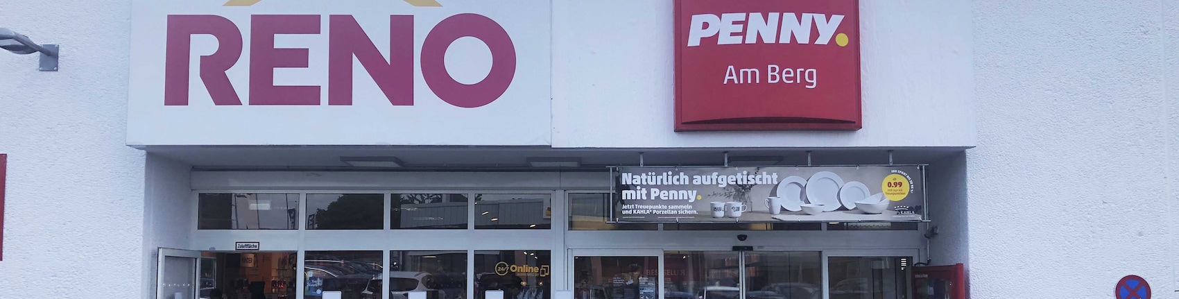 sie sehen den Eingang vom Penny Markt in Velbert – Mitte Hebbelstrasse 15