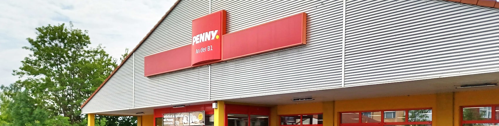 Sie sehen den Eingang vom Penny Markt in Berlin/Kaulsdorf Alt-Kaulsdorf 2