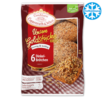 COPPENRATH & WIESE Unsere Goldstücke kernig & kräftig 6 Dinkel-Brötchen  1.99