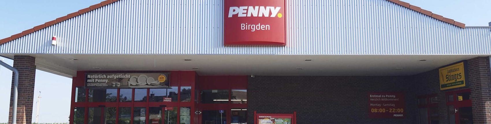 Sie sehen den Eingang vom Penny Markt Gangelt – Birgden Bahnhofstr. 138 a
