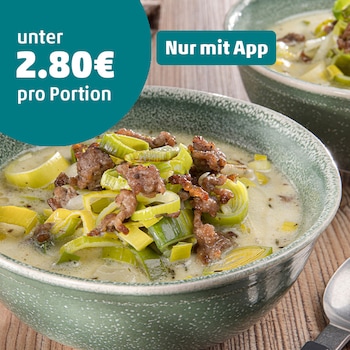 Käse-Lauch-Suppe mit Schmelzkäse