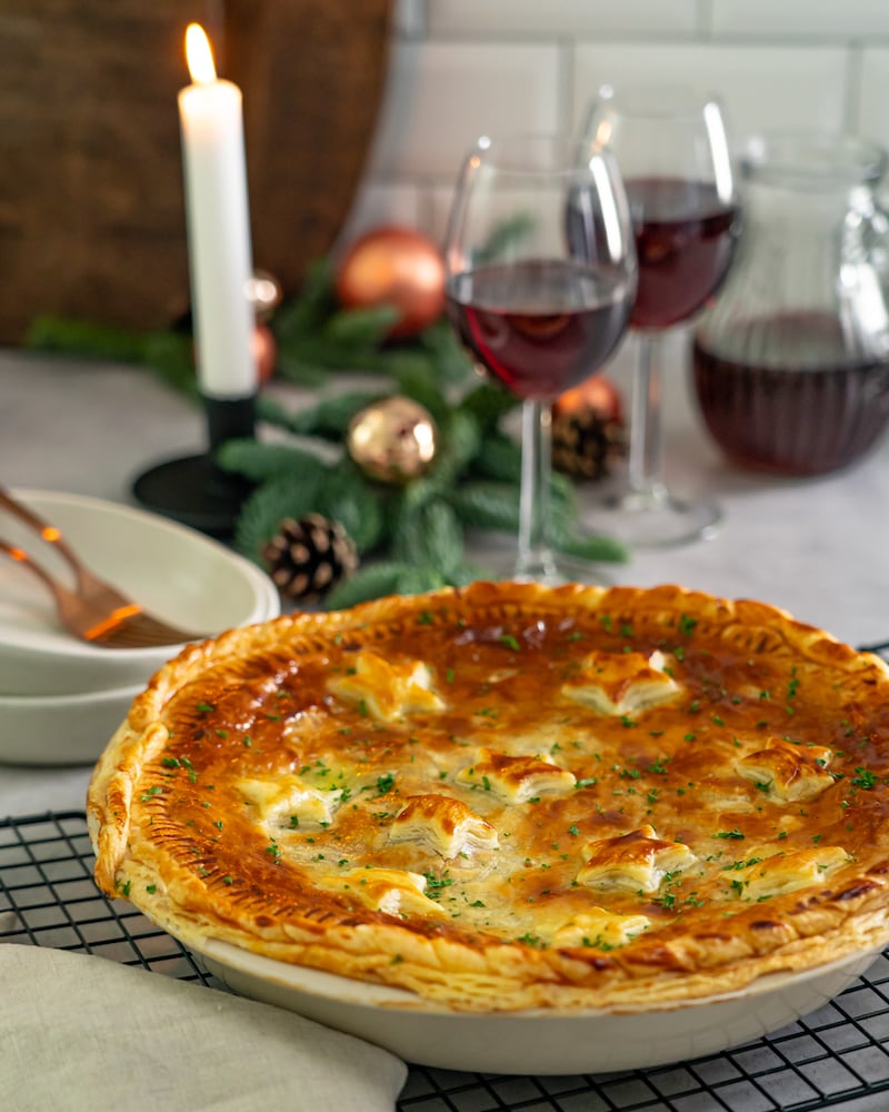 Dieses Bild zeigt den fertig Pot-Pie mit Wildfüllung.