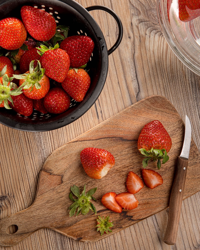 Dieses Bild zeigt die Erdbeeren.