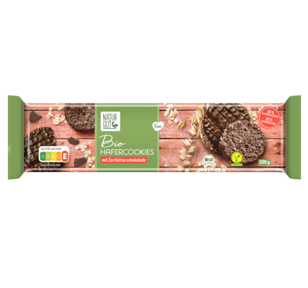 NATURGUT Vegane Bio Hafer-Cookies Zartbitter