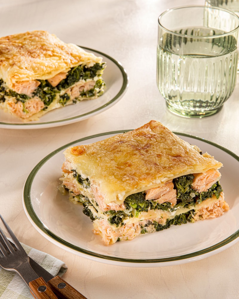Dieses Bild zeigt die fertige Lasagne.
