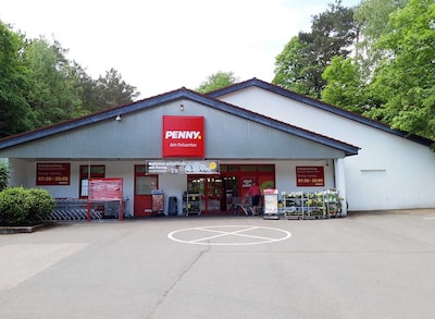 Sie sehen den Eingang vom Penny Markt in Hauenstein, Pirmasenser Straße 1