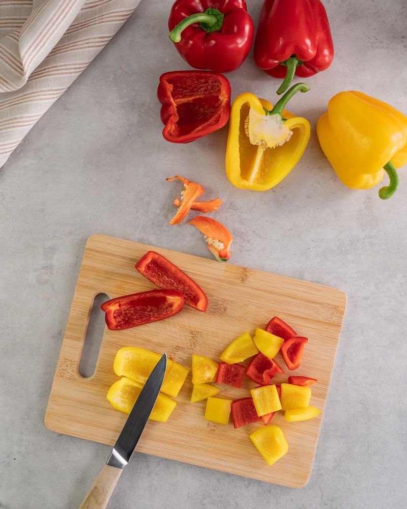 Dieses Bild zeigt die geschnittene Paprika.