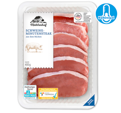 MÜHLENHOF Frische Schweine-Minutensteaks 2.99