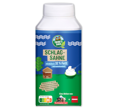 PENNY ZUKUNFTSBAUER Schlagsahne 0.99²