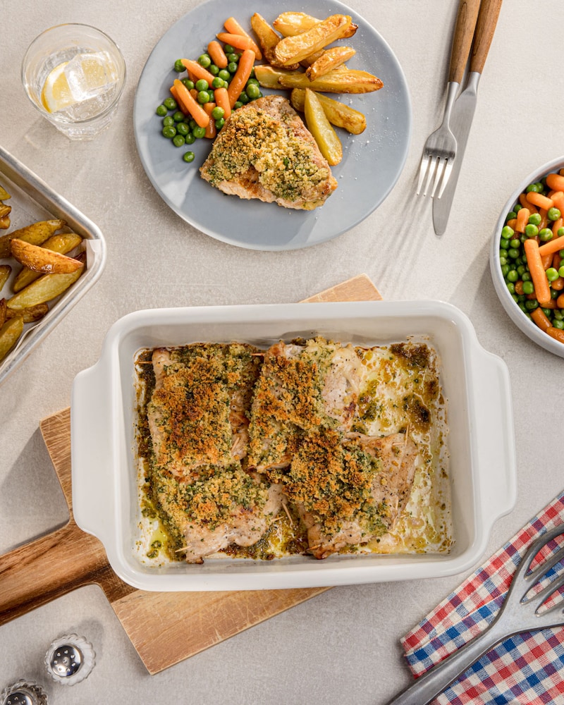 Dieses Bild zeigt das fertige Cordon Bleu im Backofen.